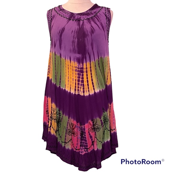 India Boutique Dresses & Skirts - India Boutique colorful floaty sleeveless summer dress